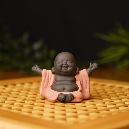 Чайная фигурка "Улыбающийся Будда возносит руки к небу" - фото 1
