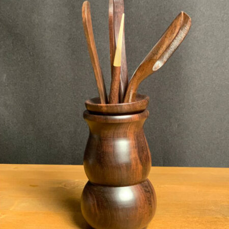 Набор чайных инструментов из массивного дерева Kamjove. Цвет темного ореха - фото 3