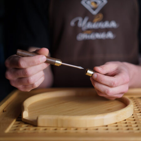 Нож шило для колки пуэра с деревянной ручкой - фото 3