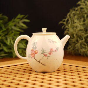 Чайник из фарфора Цзиндэчжэнь 160 мл. «Сочный цветок фруктового дерева»