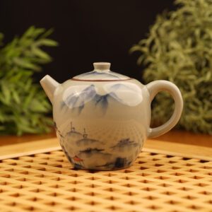 Чайник из керамики Цзиндэчжэнь 180 мл. «Беседка в горах»