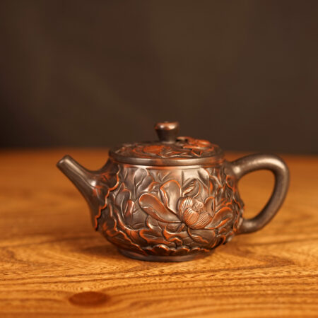 Чайник из Гуанси Ши Пяо "Лотос", Нисин Тао, керамика Циньчжоу 210 мл. - фото 1