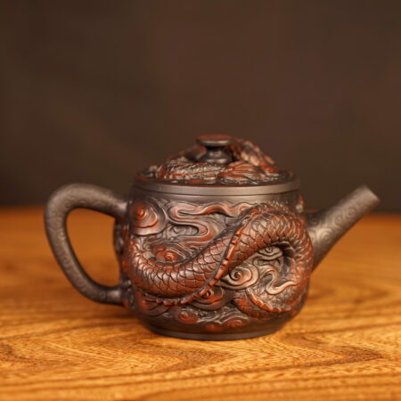 Чайник Ши Пяо "Объемный дракон", керамика Цзяньшуй 300 мл. - фото 2
